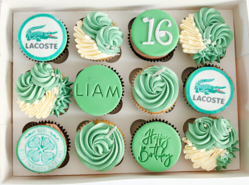 Personalised football cupcakes