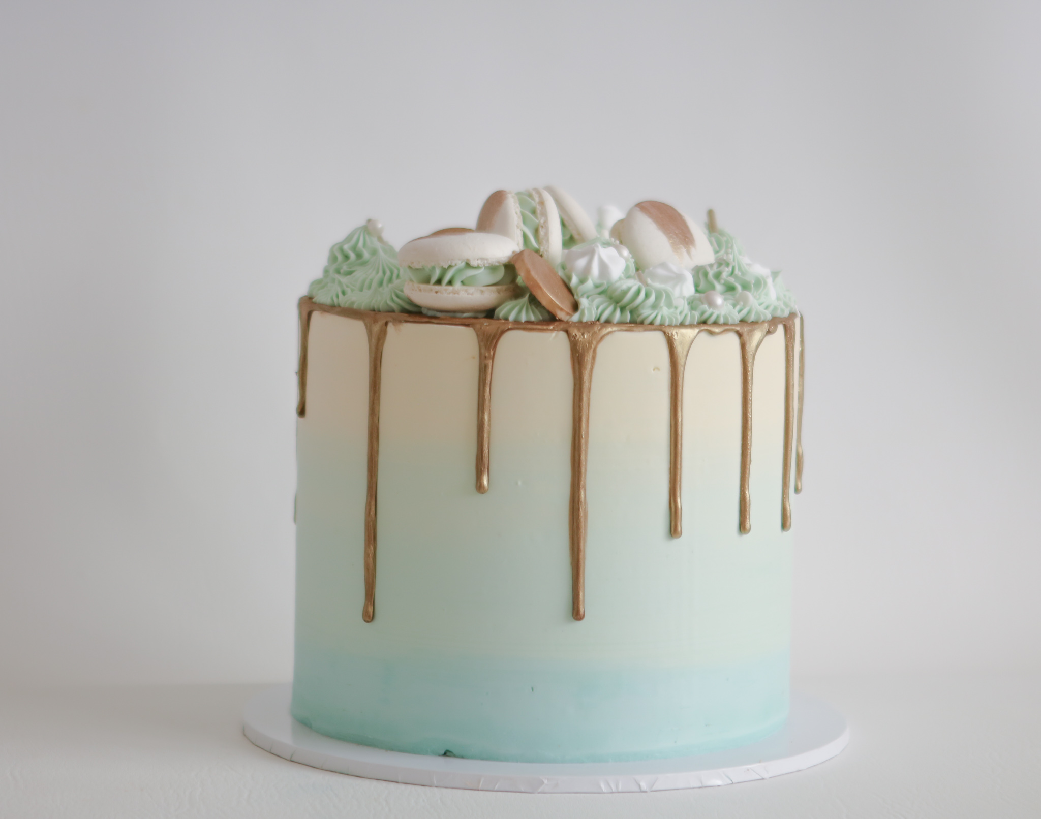 Pastel ombre cake | Rainbow birthday cake, 10 birthday cake, Turquoise cake