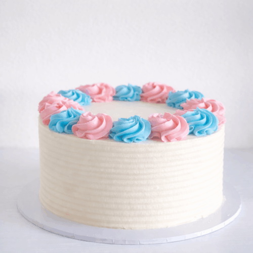 Gender reveal cake comb texture