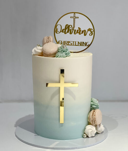 Ombre communion / christening cake.