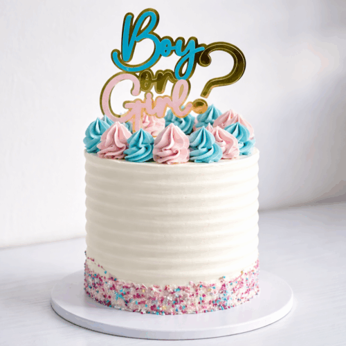 Gender reveal cake