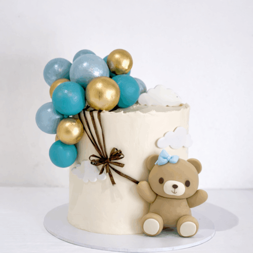 Teddy and Balloons cake