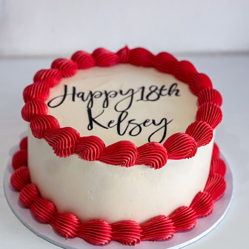 Simply Vintage Style Birthday Cake (Same Day Available)
