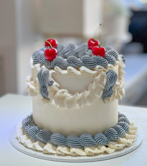 Elegant Vintage Cherry Cake