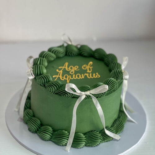 Simply Vintage Style Celebration Cake with Bows (Same Day Available)