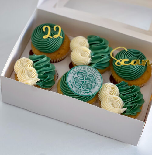Personalised  football team cupcakes
