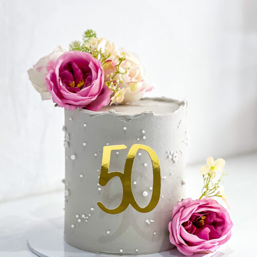 Elegant Floral pearl cake