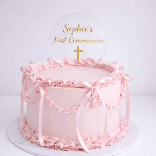 Vintage retro communion cake