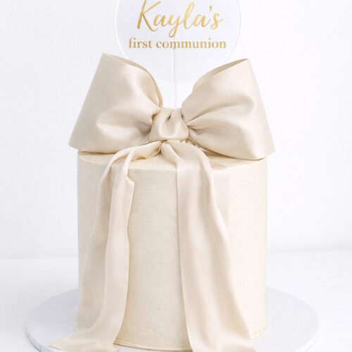 Huge bow - communion/ baptism cake