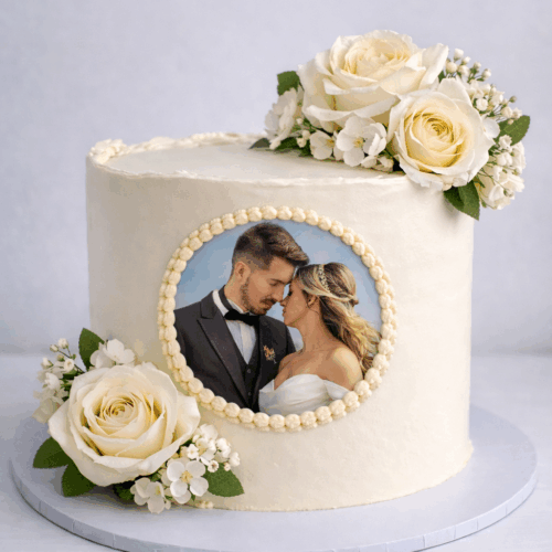 Anniversary photo Cake