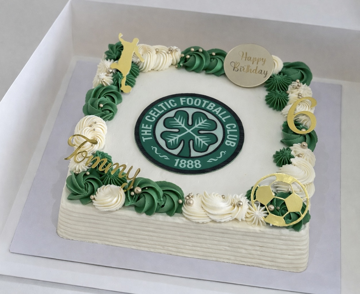 Football themed sheet cake