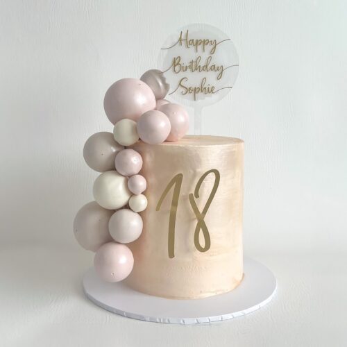 Sphere Cascade Cake – Luxury Gold Sphere Birthday Cake | Cake and All, Bellshill, Glasgow, North Lanarkshire