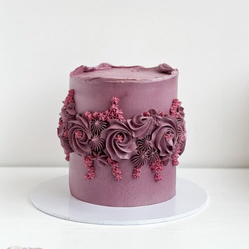 Floral Wrap Buttercream Cake – Elegant Birthday Cake | Cake and All, Glasgow, North & South Lanarkshire