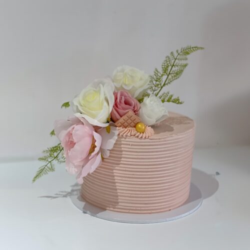 Comb Texture Floral Elegance Cake – Elegant Birthday Cake | Cake and All, Bellshill, Glasgow, North Lanarkshire
