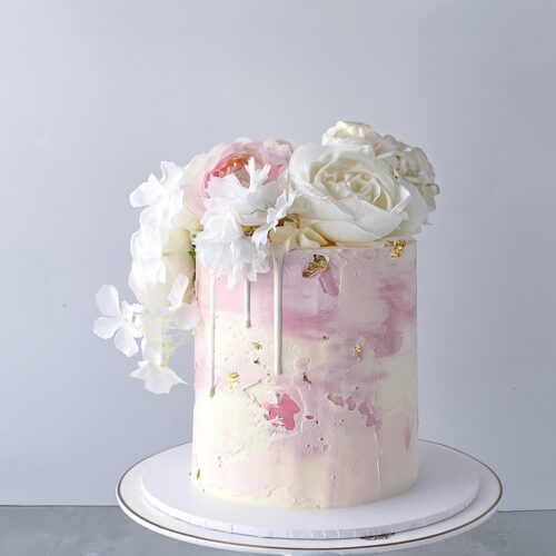 Watercolour Floral Cake – Hand-Painted Buttercream Design | Cake and All, Glasgow, North Lanarkshire