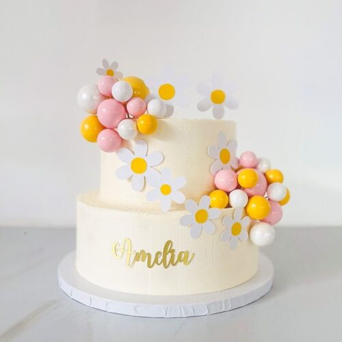 Daisy and ballons Cake – Custom Kids Birthday Cake | Cake and All, Glasgow