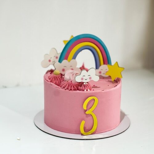 Rainbow & Clouds Cake – Custom Kids Birthday Cake | Cake and All, Glasgow