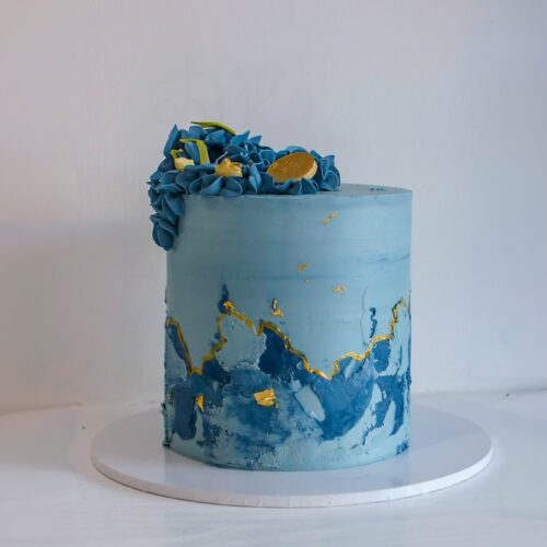 Modern Abstract Inspired Birthday Cake – Contemporary Design | Cake and All, Glasgow, North Lanarkshire