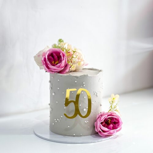 Elegant Floral Pearl Cake – Luxury Birthday Cake | Cake and All, Bellshill, Glasgow, North Lanarkshire