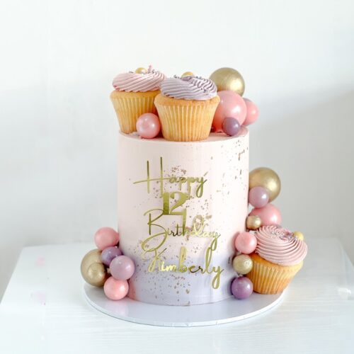 Cupcakes and spheres cake – Custom Kids Birthday Cake | Cake and All, Glasgow