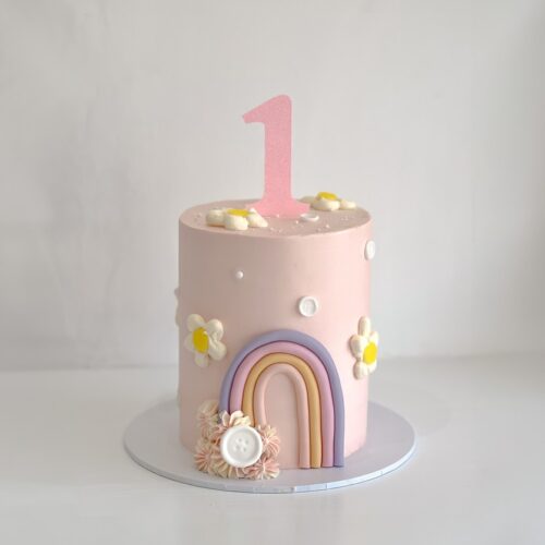 Rainbows and Daisies – Custom Kids Birthday Cake | Cake and All, Glasgow