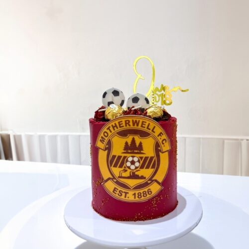 Football badge cake – Custom Kids Birthday Cake | Cake and All, Glasgow