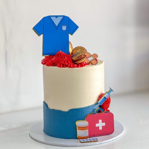 Doctor, Nurse and Healthcare Birthday Cake – Card Topper | Cake and All, Bellshill, Glasgow, North Lanarkshire