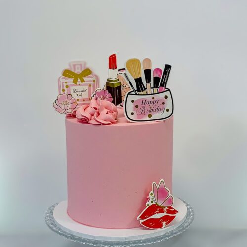 Makeup Themed Birthday Cake – Beauty Card Topper | Cake and All, Bellshill, Glasgow, North Lanarkshire
