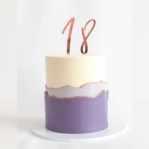 Minimalist Faultline Buttercream Birthday Cake