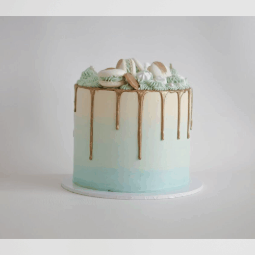 Ombre Drip Buttercream Birthday Cake