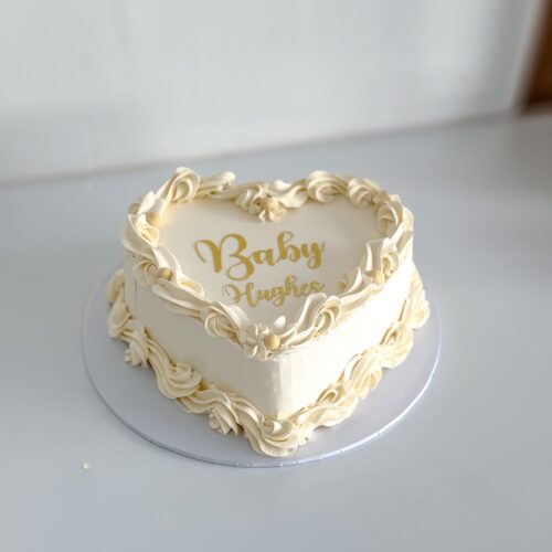 Gender Reveal Vintage Heart Cake | Cake and All, Bellshill, Glasgow, North Lanarkshire