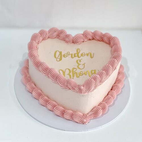 Simply Vintage Heart Cake – Celebration Cake | Cake and All, Bellshill, Glasgow, North Lanarkshire