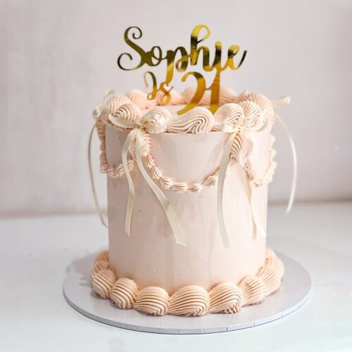 Vintage Buttercream Celebration Cake with Bows | Cake and All, Bellshill, Glasgow, North Lanarkshire