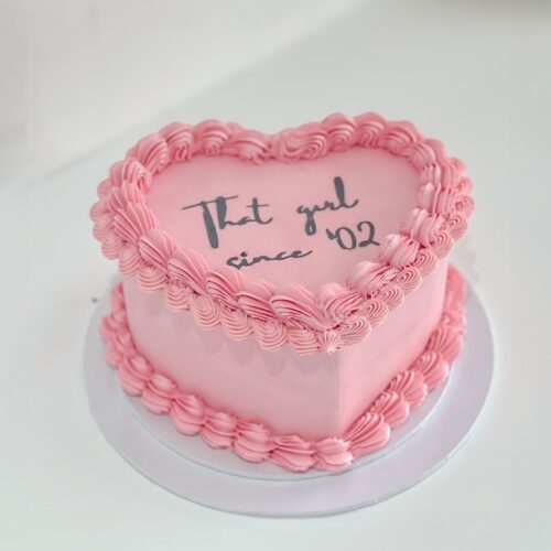 Vintage Retro Heart Cake – Bespoke Celebration | Cake and All, Bellshill, Glasgow, North Lanarkshire
