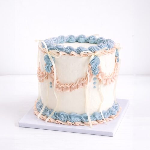 Vintage Retro Cake with Bows – Celebration Cake | Cake and All, Bellshill, Glasgow, North Lanarkshire