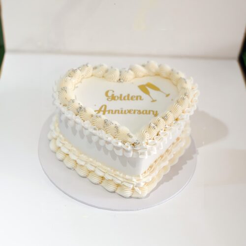 Anniversary Heart Cake – Bespoke Celebration Cake | Cake and All, Bellshill, Glasgow, North Lanarkshire