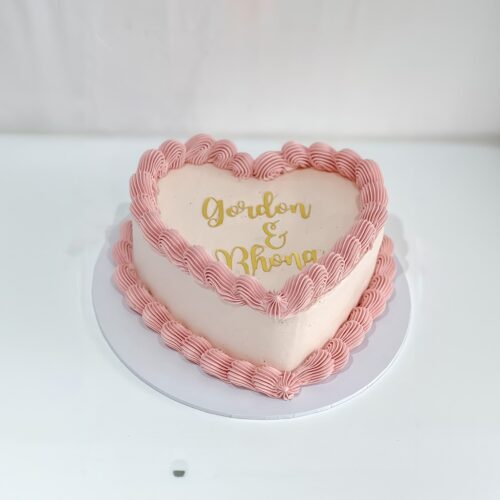 Customisable Vintage Heart Buttercream Cake – Next Day | Cake and All, Bellshill, Glasgow, North Lanarkshire